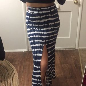 Tie dye maxi skirt
